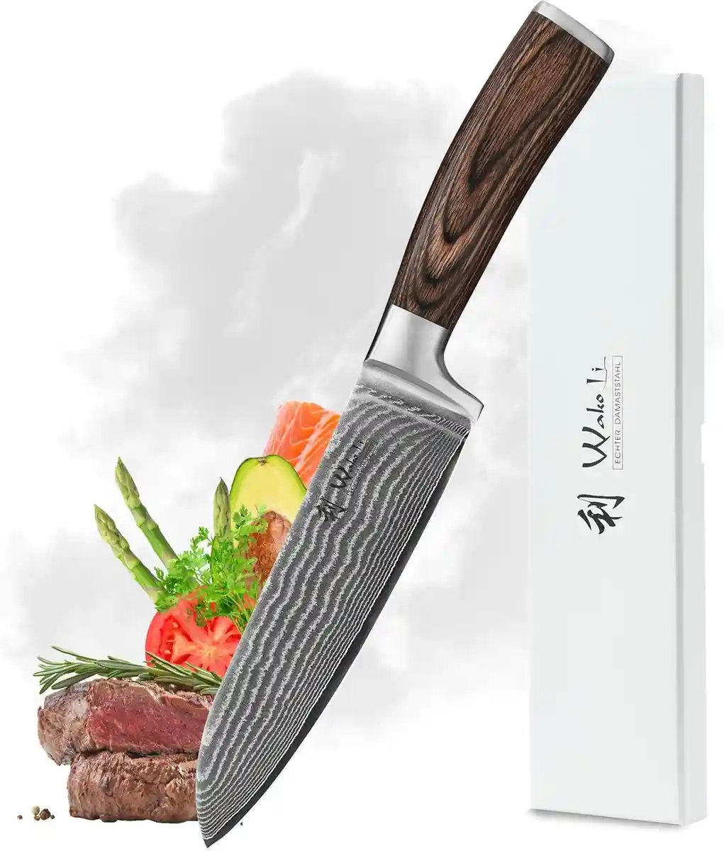 Wakoli Santoku Damastmesser