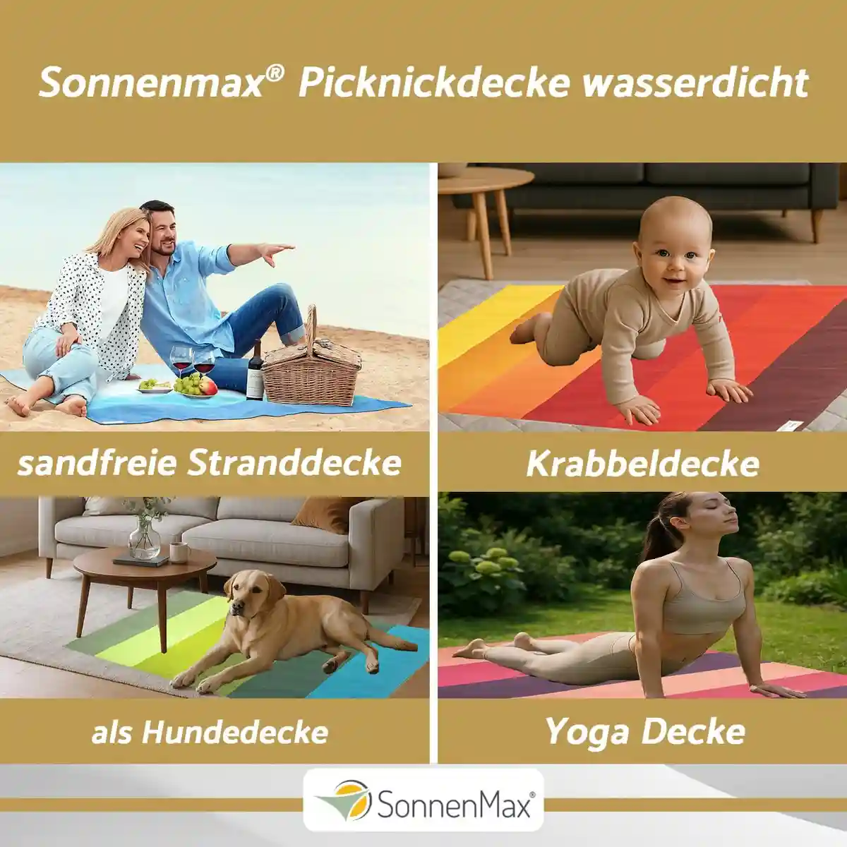Wasserdichte Picknickdecke von Sonnenmax