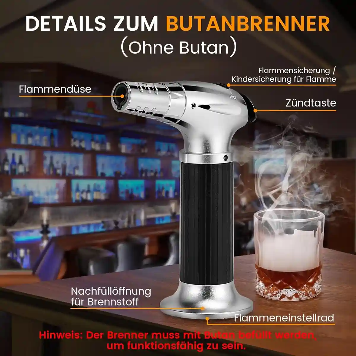 Whiskey Cocktail Smoker Set