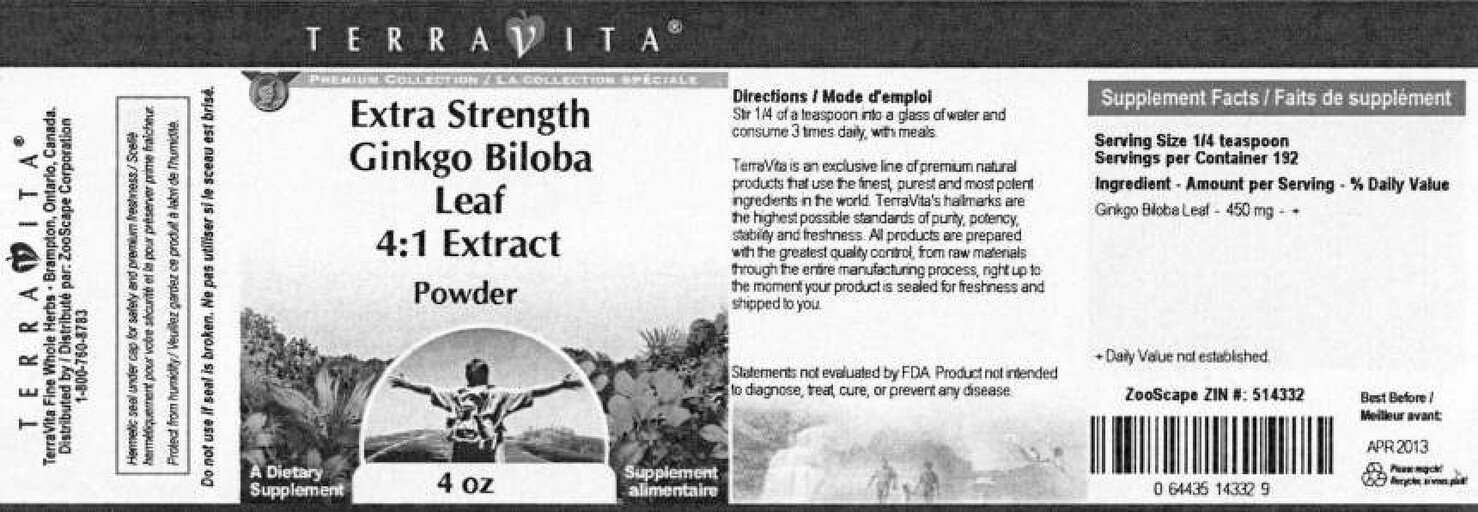 Extra Strength Ginkgo Biloba Leaf Extract Powder