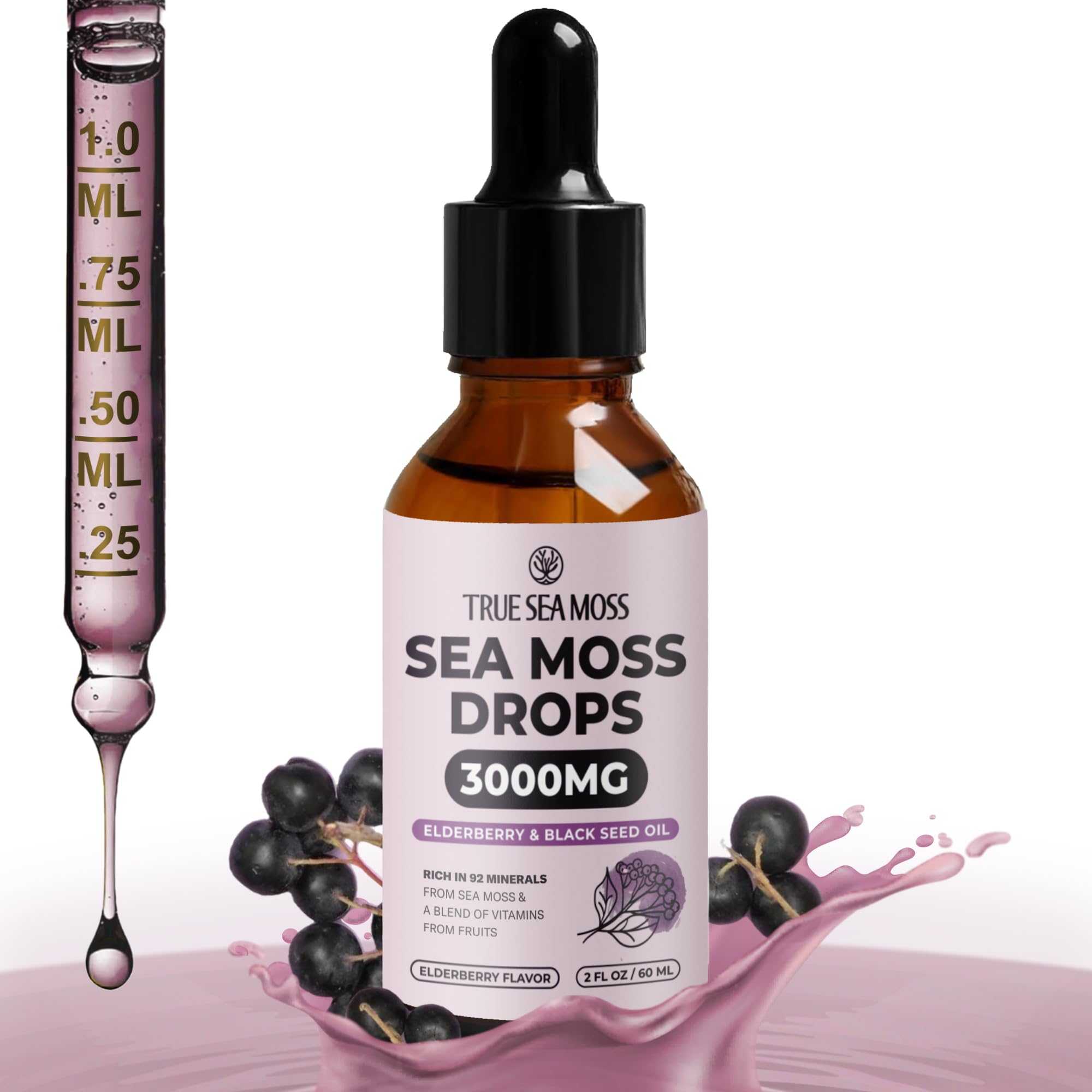 Sea Moss Drops (Elderberry & Black Seed Oil