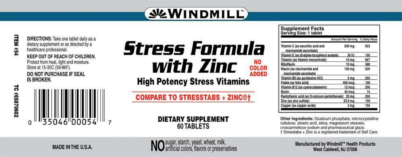 Stress Formula With Zinc