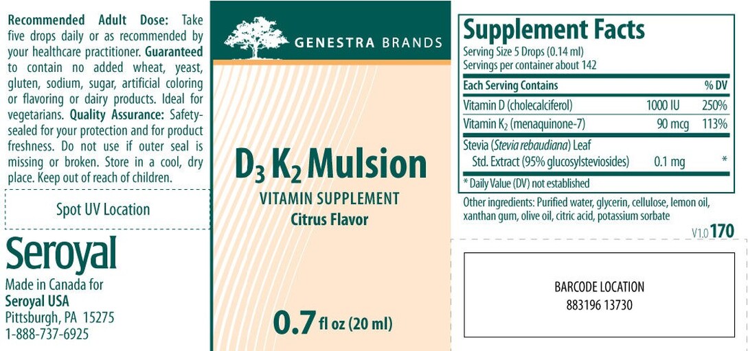 D3 K2 Mulsion Citrus Flavor