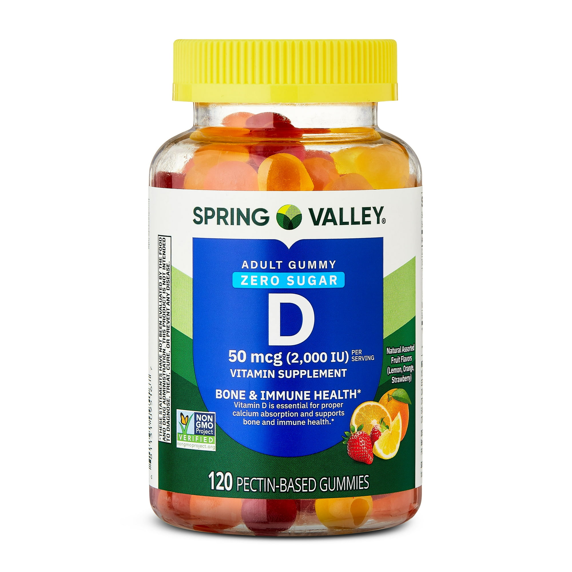 Zero Sugar Adult Vitamin D3 50 mcg Gummies (Assorted Fruits