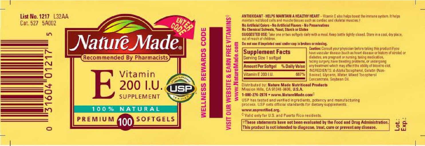Vitamin E 200 IU Supplement