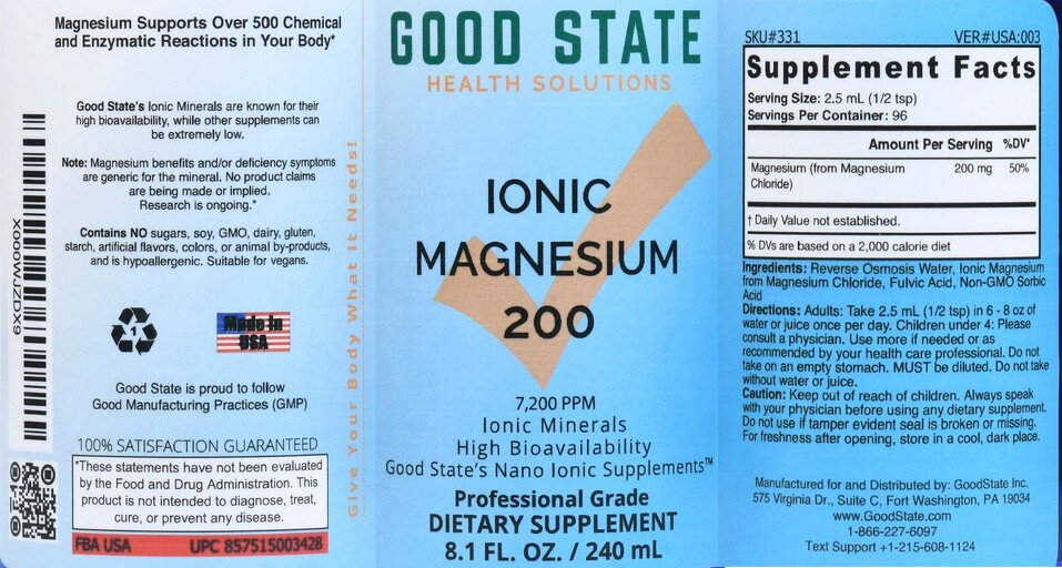 Ionic Magnesium 200 7,200 PPM