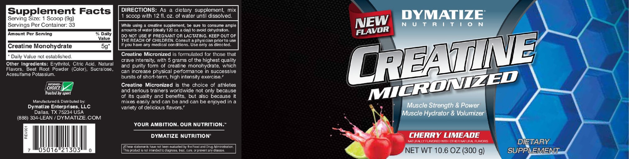Creatine Micronized Cherry Limeade
