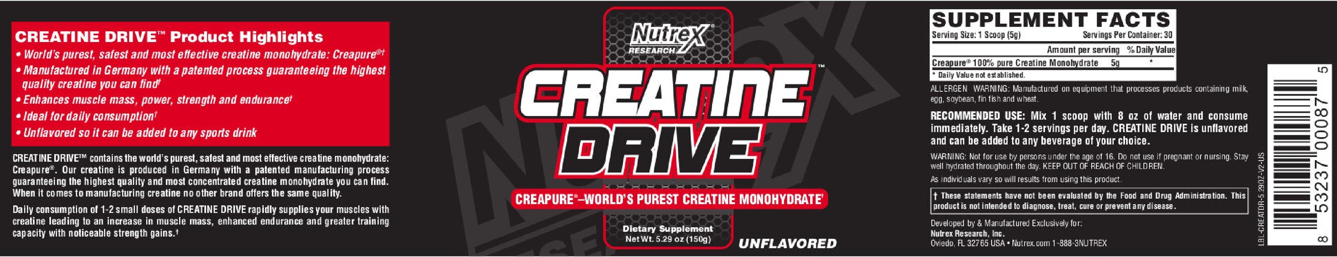 Creatine Drive Unflavored
