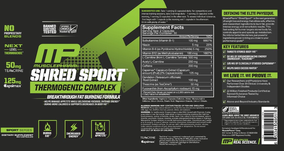 Shred Sport Thermogenic Complex