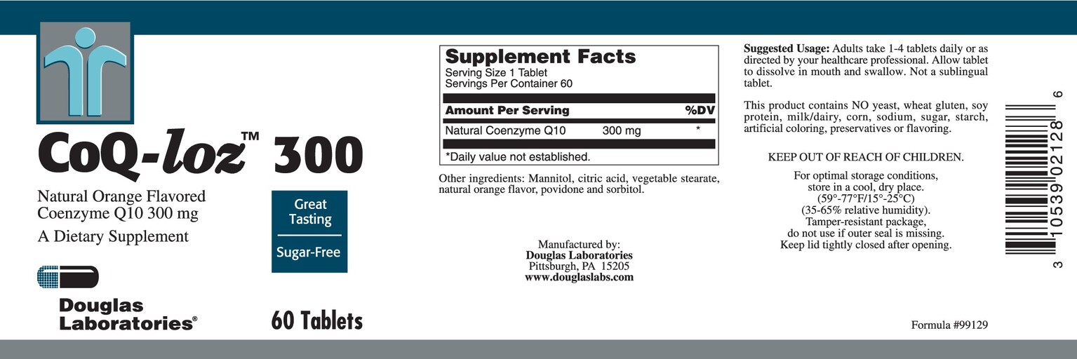 Douglas Laboratories CoQ-loz 300 Natural Orange Flavored Coenzyme Q10 300 mg