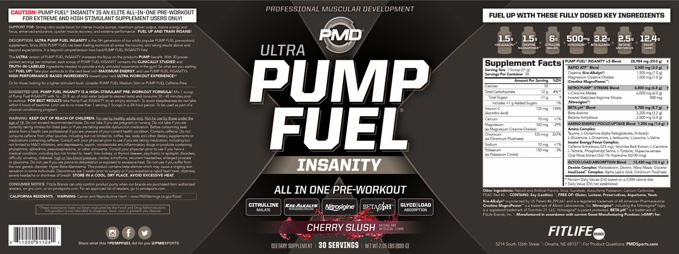 Ultra Pump Fuel Insanity Cherry Slush