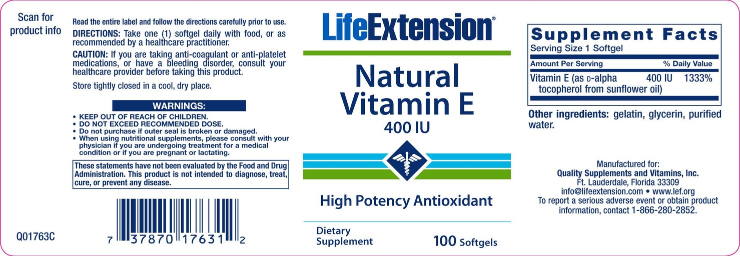 Natural Vitamin E 400 IU