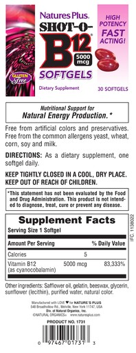Shot-O-B12 5000 mcg