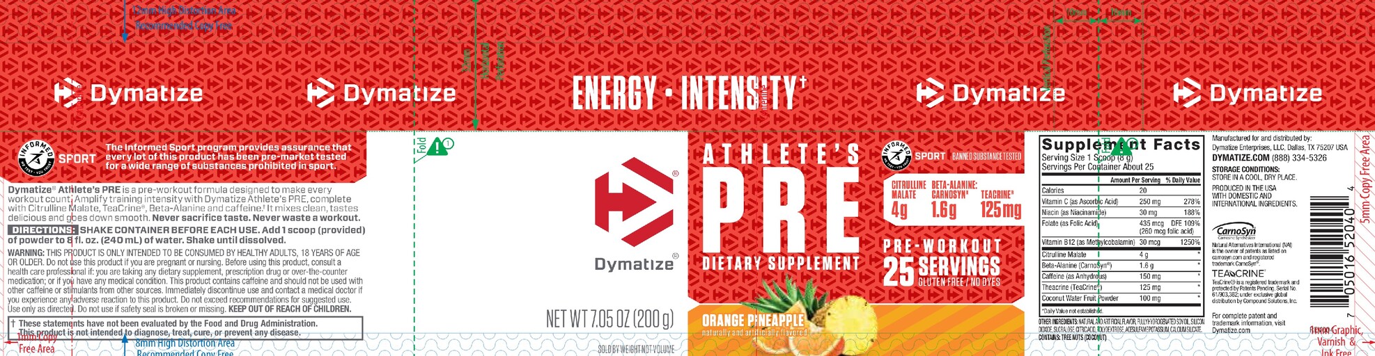 Athlete's Pre Orange Pineapple
