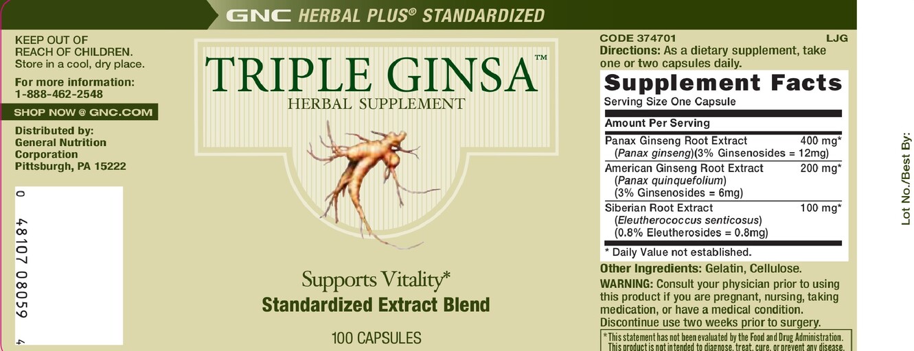 GNC Triple Ginsa Herbal Supplement