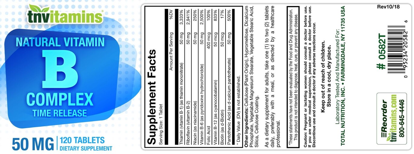 Natural Vitamin B Complex 50 mg