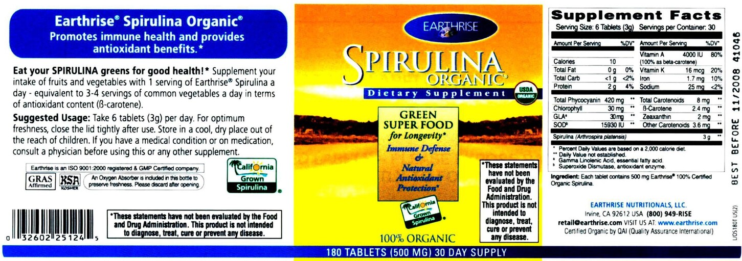 Spirulina Organic Tablets