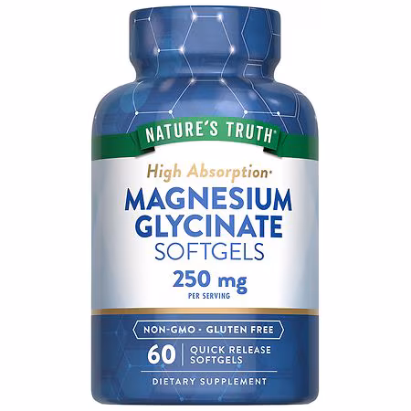 High Absorption Magnesium Glycinate 250 mg Softgels