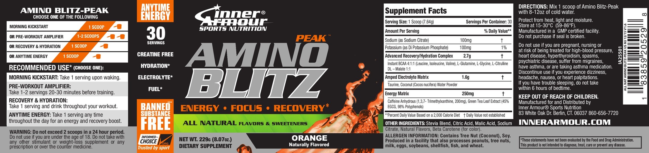Peak Amino Blitz Orange