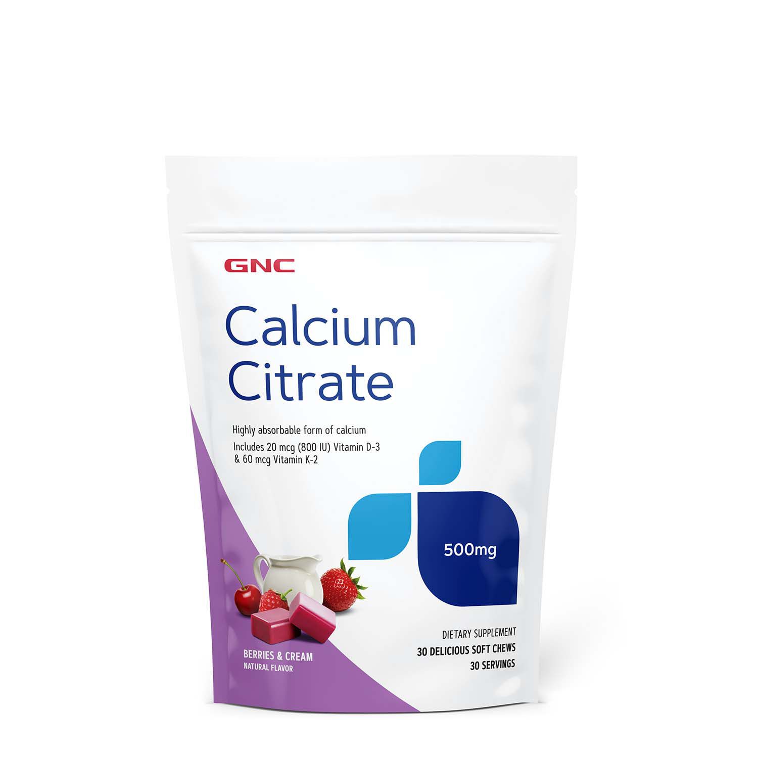 GNC Calcium Citrate Soft Chews (Berries & Cream