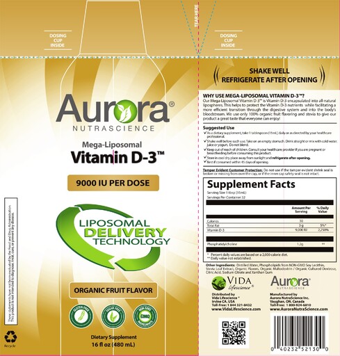 Mega-Liposomal Vitamin D-3 9000 IU Organic Fruit Flavor