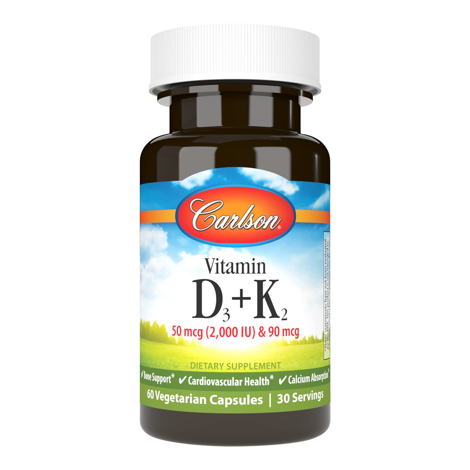 Vitamin D3 + K2 50 mcg (2,000 IU) & 90 mcg