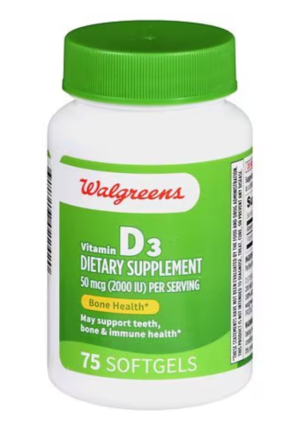 Vitamin D3 Dietary Supplement 50 mcg (2000 IU