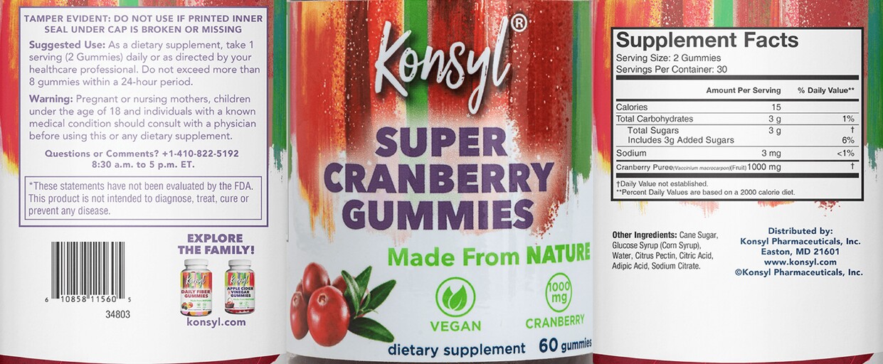 Super Cranberry Gummies 1000 mg