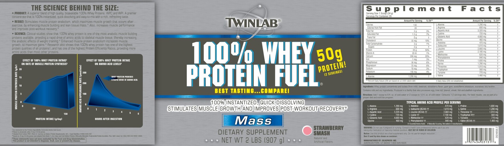100% Whey Protein Fuel Strawberry Smash
