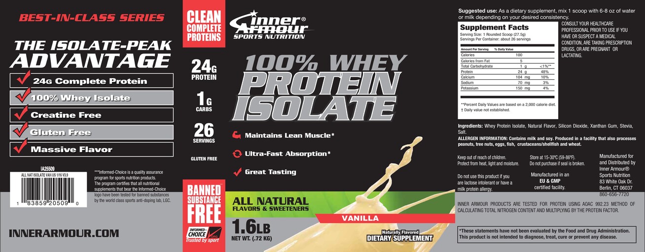 100% Whey Protein Isolate Vanilla