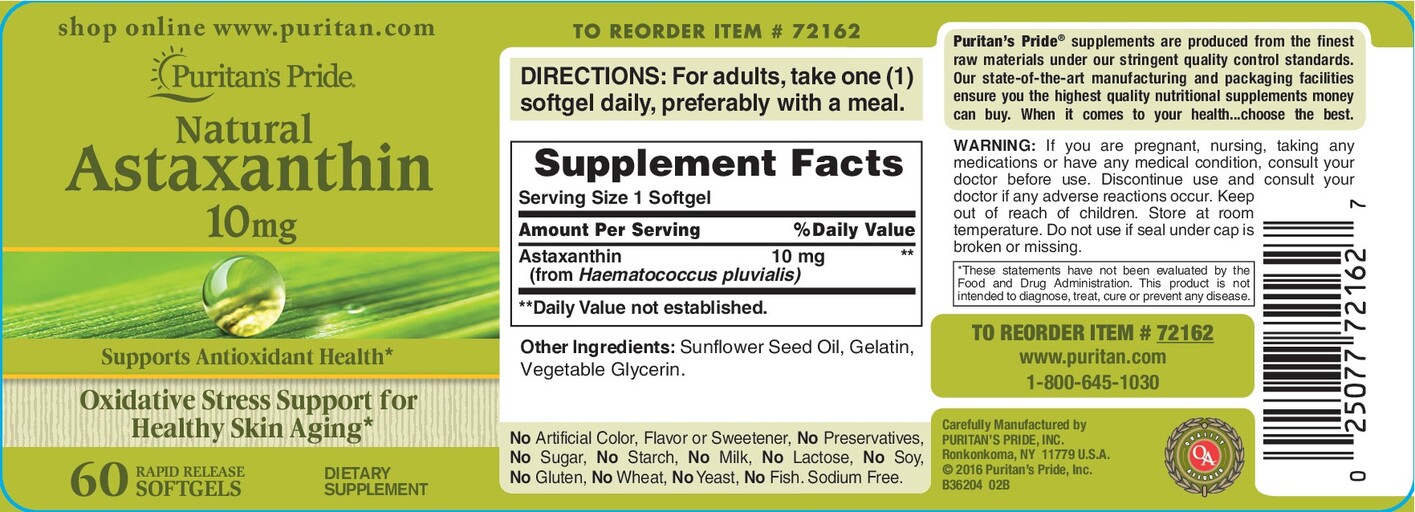 Puritan's Pride Natural Astaxanthin 10 mg