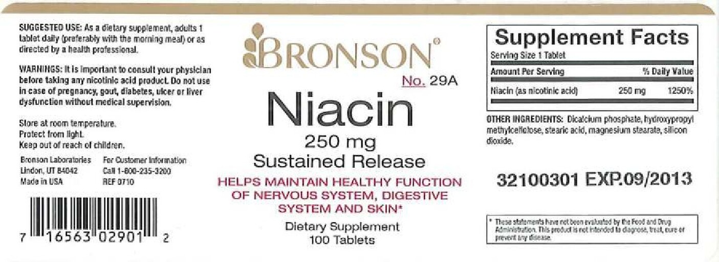 Niacin 250 mg Sustained Release