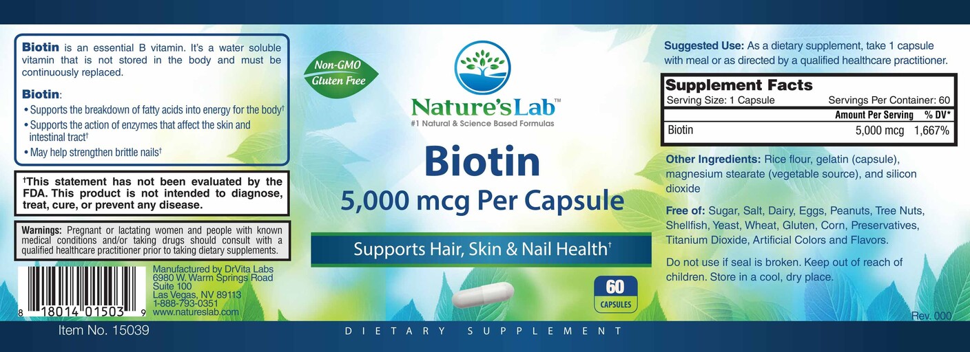 Biotin 5,000 mcg