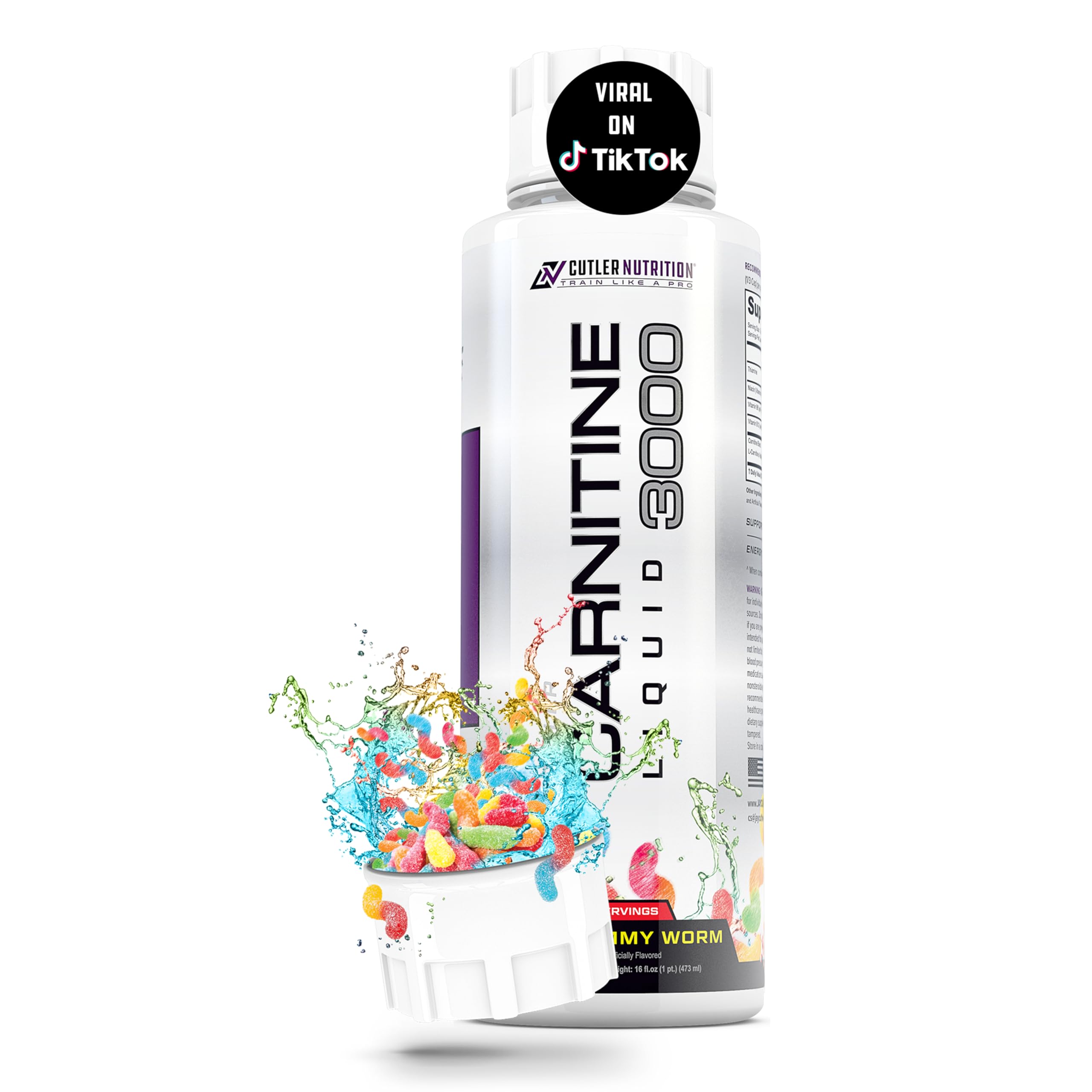 Liquid L-Carnitine 3000 mg (Sour Gummy Worms