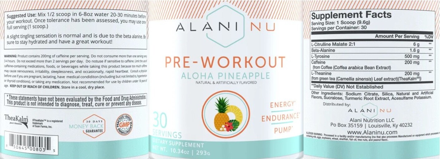 Alani Nu Pre-Workout Aloha Pineapple