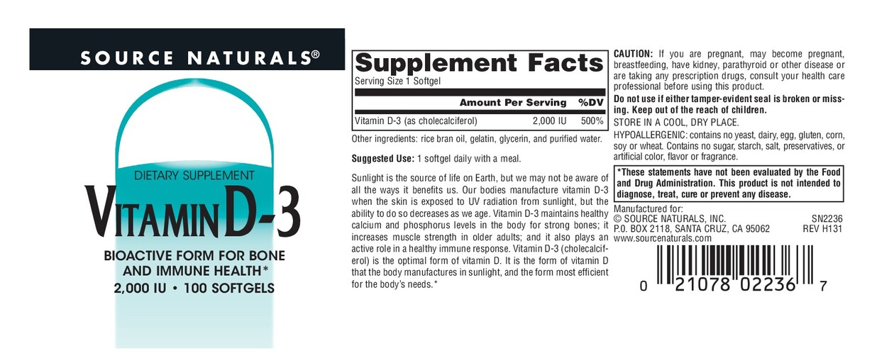 Vitamin D-3 2,000 IU