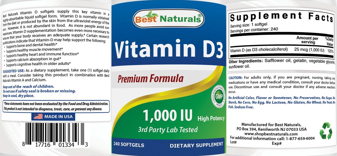 Vitamin D3 1,000 IU