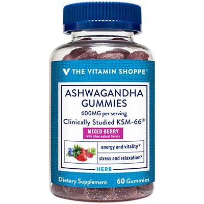 The Vitamin Shoppe Ashwagandha 600 mg Gummies (Mixed Berry