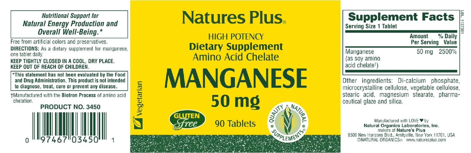Manganese 50 mg