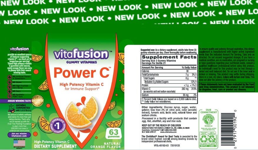 Vitafusion Power C Natural Orange Flavor
