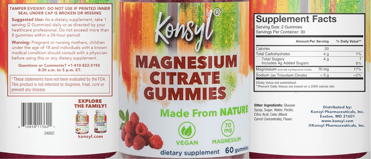 Magnesium Citrate Gummies 70 mg