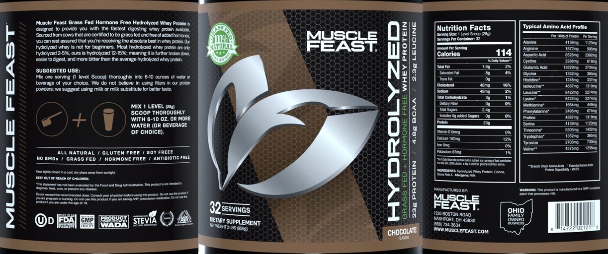 Hydrolyzed Whey Protein Chocolate Flavor