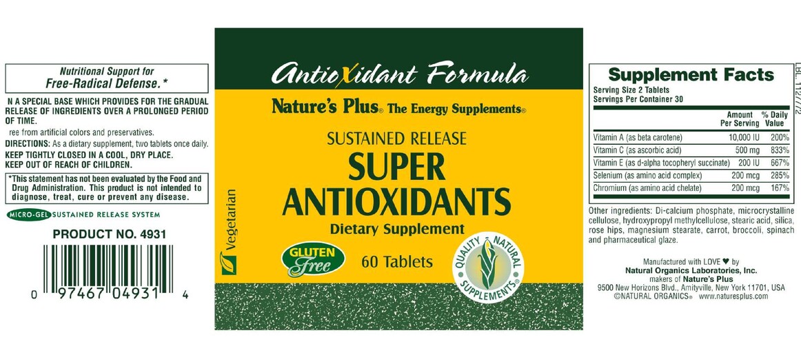 Antioxidant Formula Sustained Release Super Antioxidants