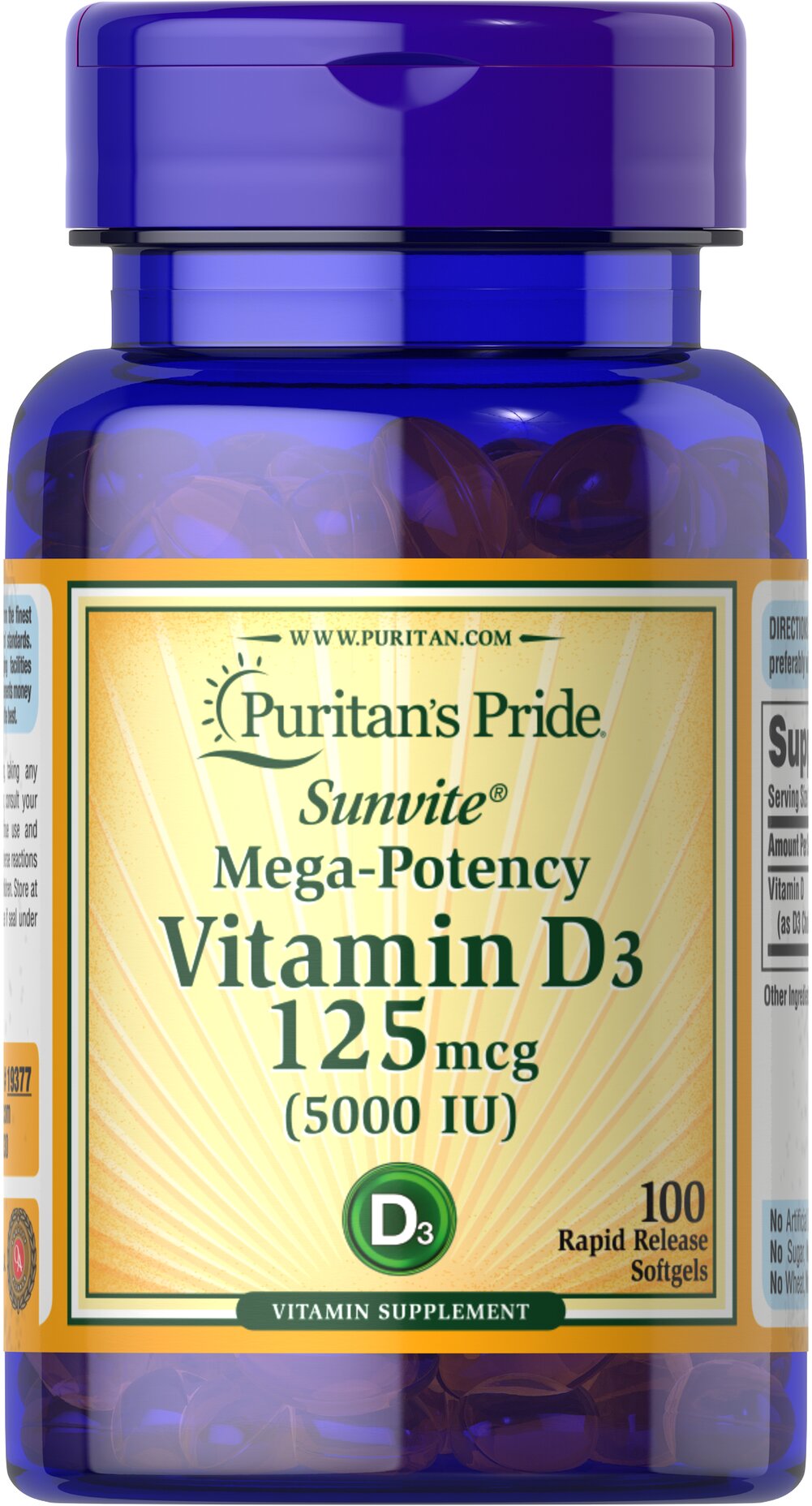 Vitamin D3 125 mcg (5000 IU)