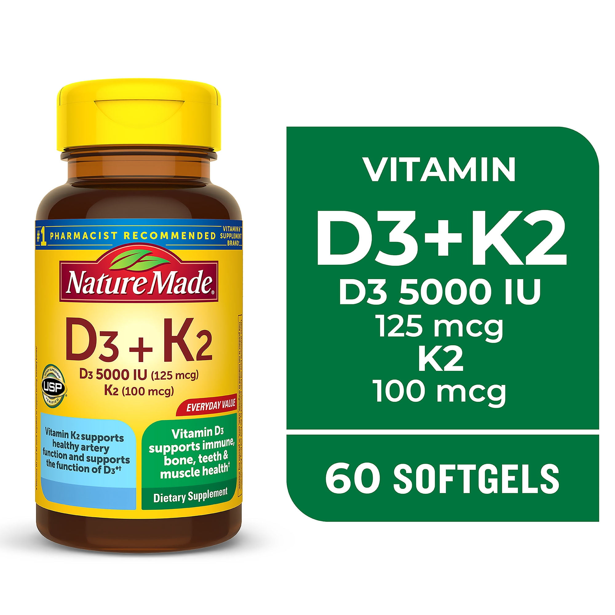 D3 125 mcg + K2 100 mcg