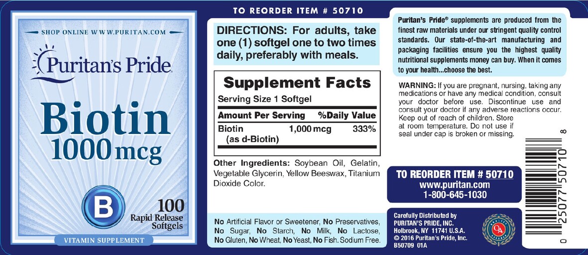 Puritan's Pride Biotin 1000 mcg