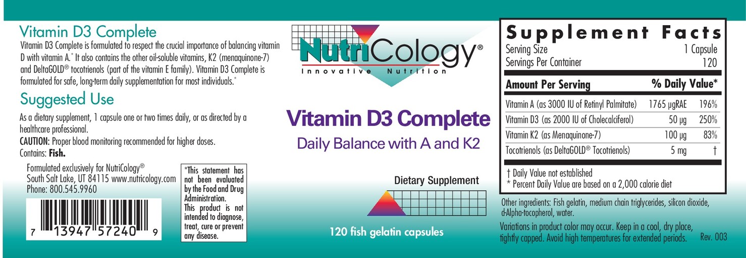 NutriCology Vitamin D3 Complete