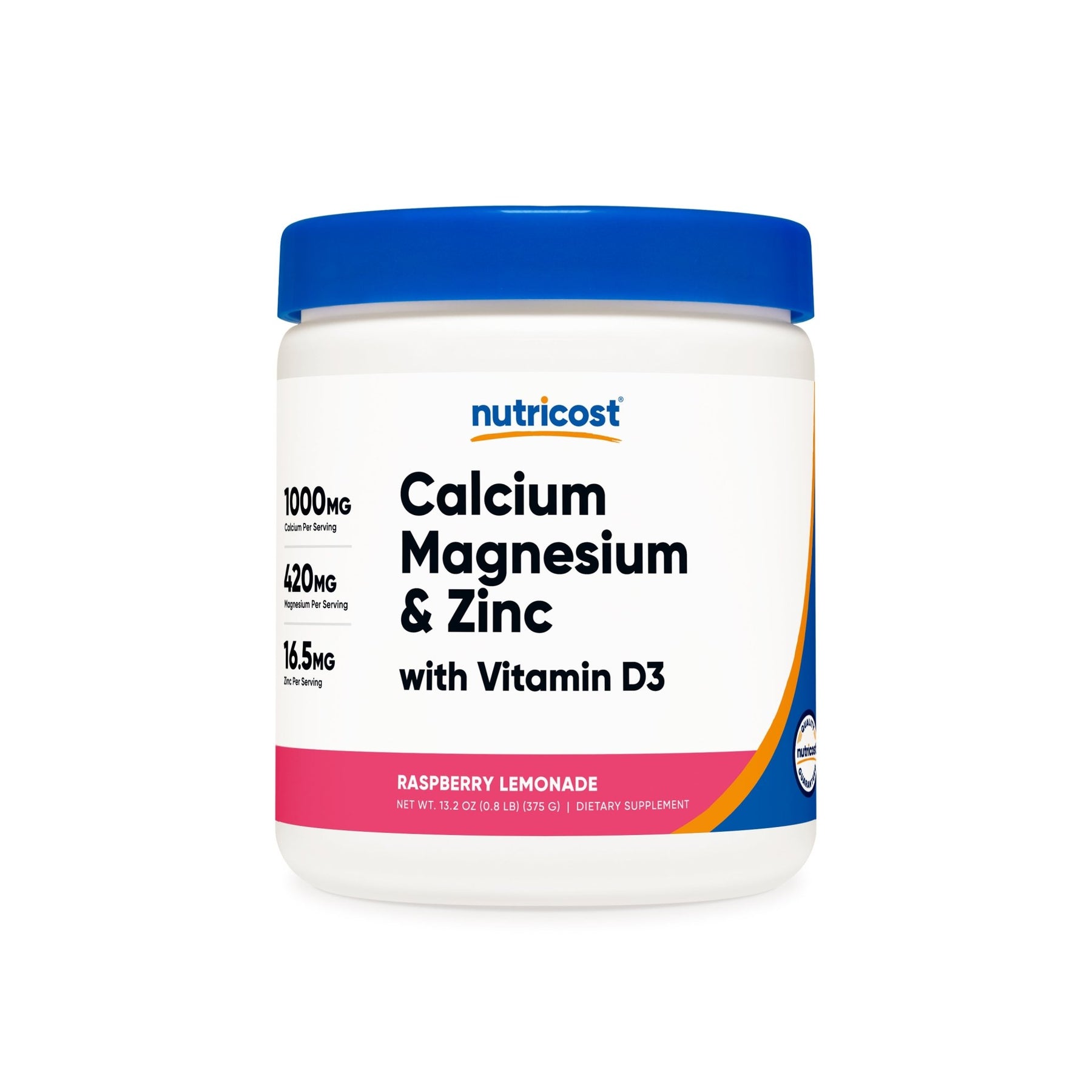 Nutricost Calcium Magnesium & Zinc with Vitamin D3 Raspberry Lemonade