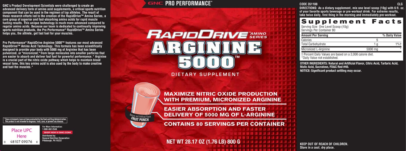 GNC RapidDrive Arginine 5000 Fruit Punch