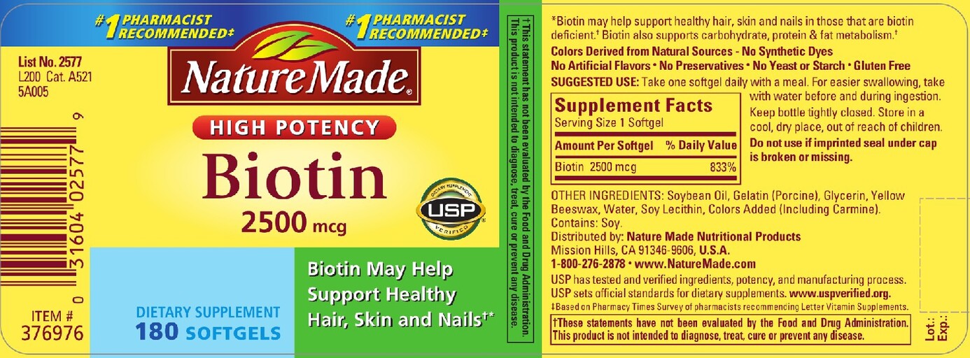 High Potency Biotin 2500 mcg